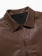 William™ | Cazadora motera con cremallera frontal
