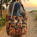 Cora™ | Bolso tote de playa artesanal con asas de cuerda