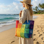 Cora™ | Bolso tote de playa artesanal con asas de cuerda