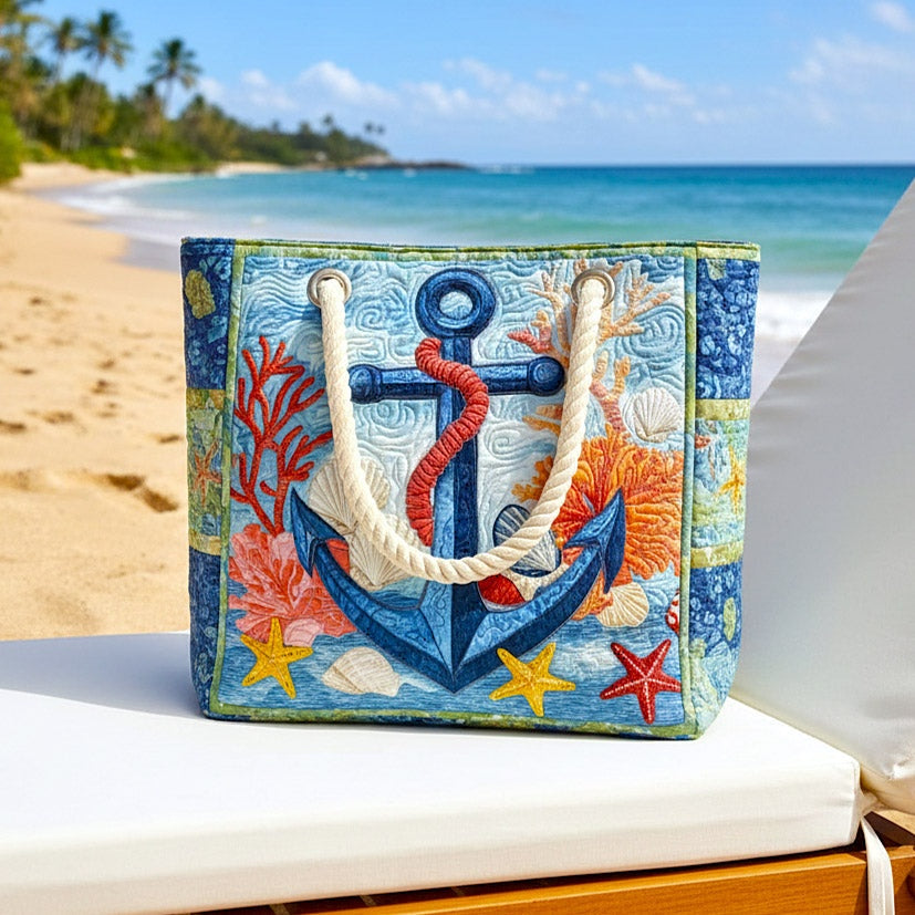 Cora™ | Bolso tote de playa artesanal con asas de cuerda