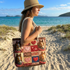 Cora™ | Bolso tote de playa artesanal con asas de cuerda