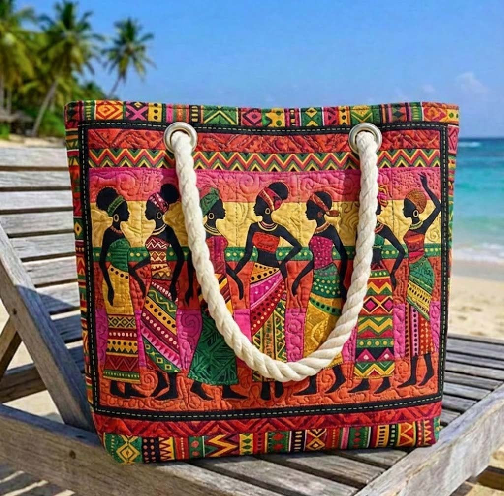 Cora™ | Bolso tote de playa artesanal con asas de cuerda