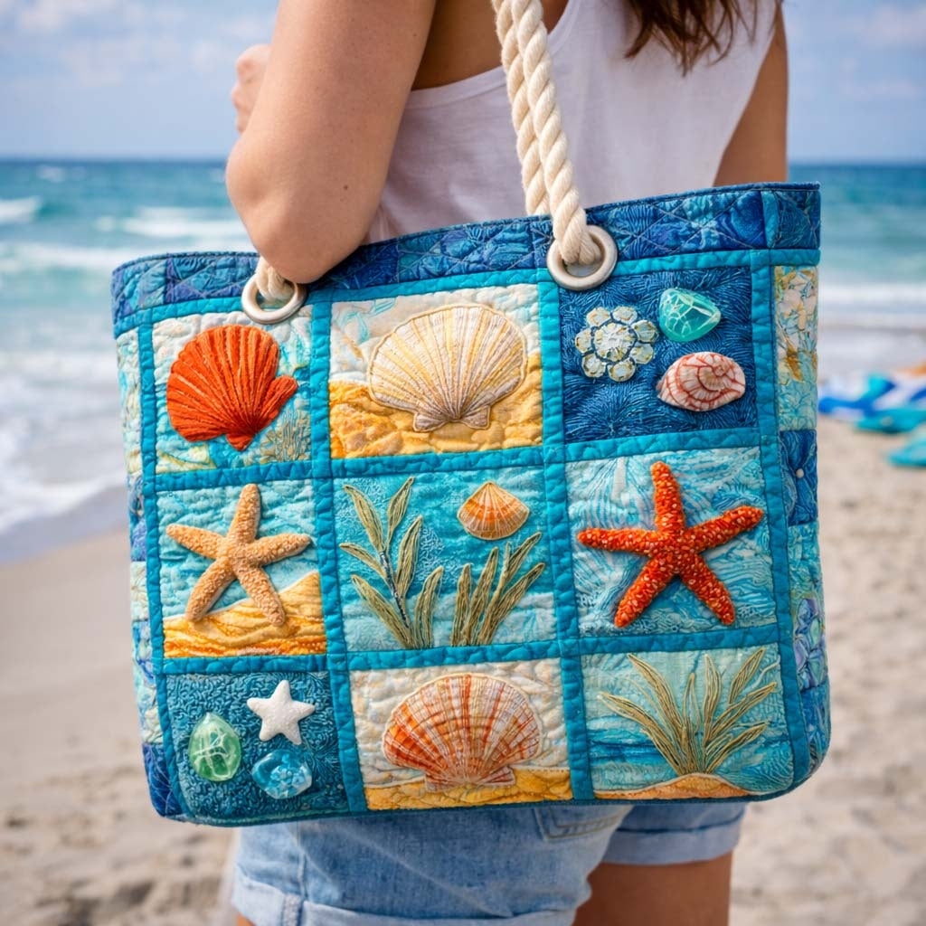 Cora™ | Bolso tote de playa artesanal con asas de cuerda