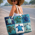 Cora™ | Bolso tote de playa artesanal con asas de cuerda