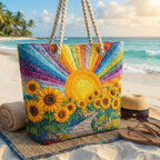 Cora™ | Bolso tote de playa artesanal con asas de cuerda
