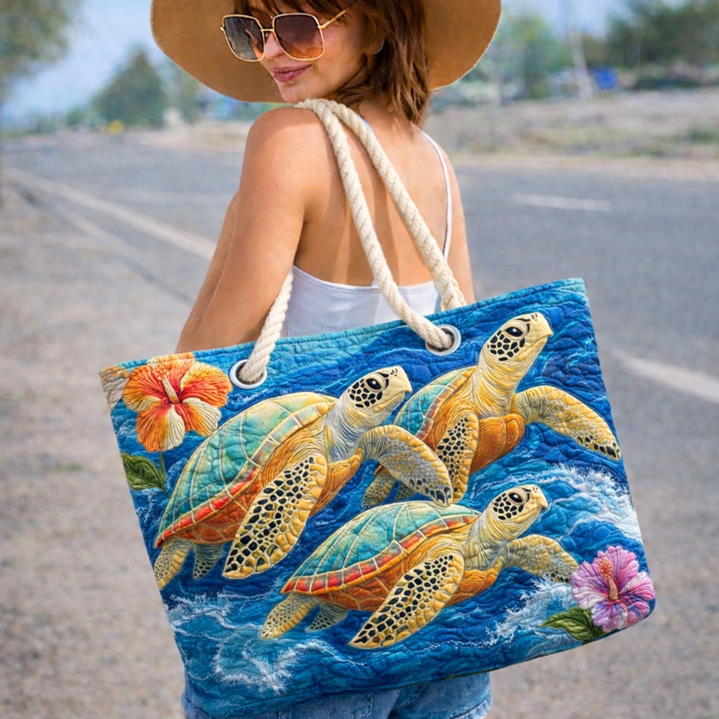 Cora™ | Bolso tote de playa artesanal con asas de cuerda