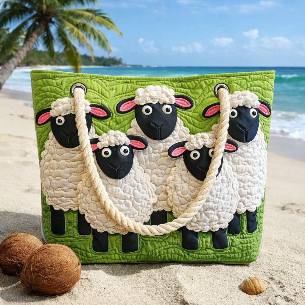 Cora™ | Bolso tote de playa artesanal con asas de cuerda