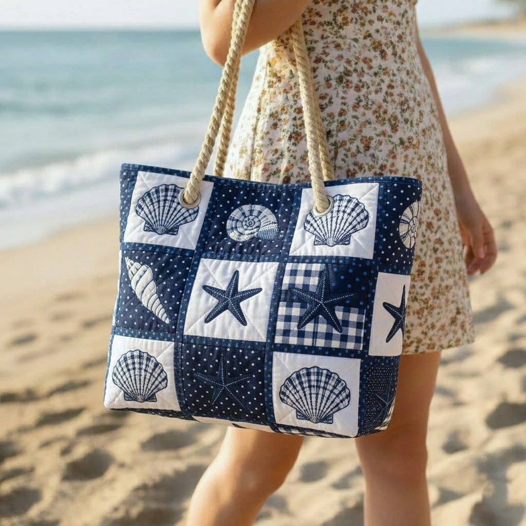 Cora™ | Bolso tote de playa artesanal con asas de cuerda