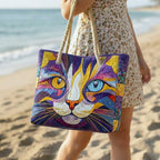 Cora™ | Bolso tote de playa artesanal con asas de cuerda
