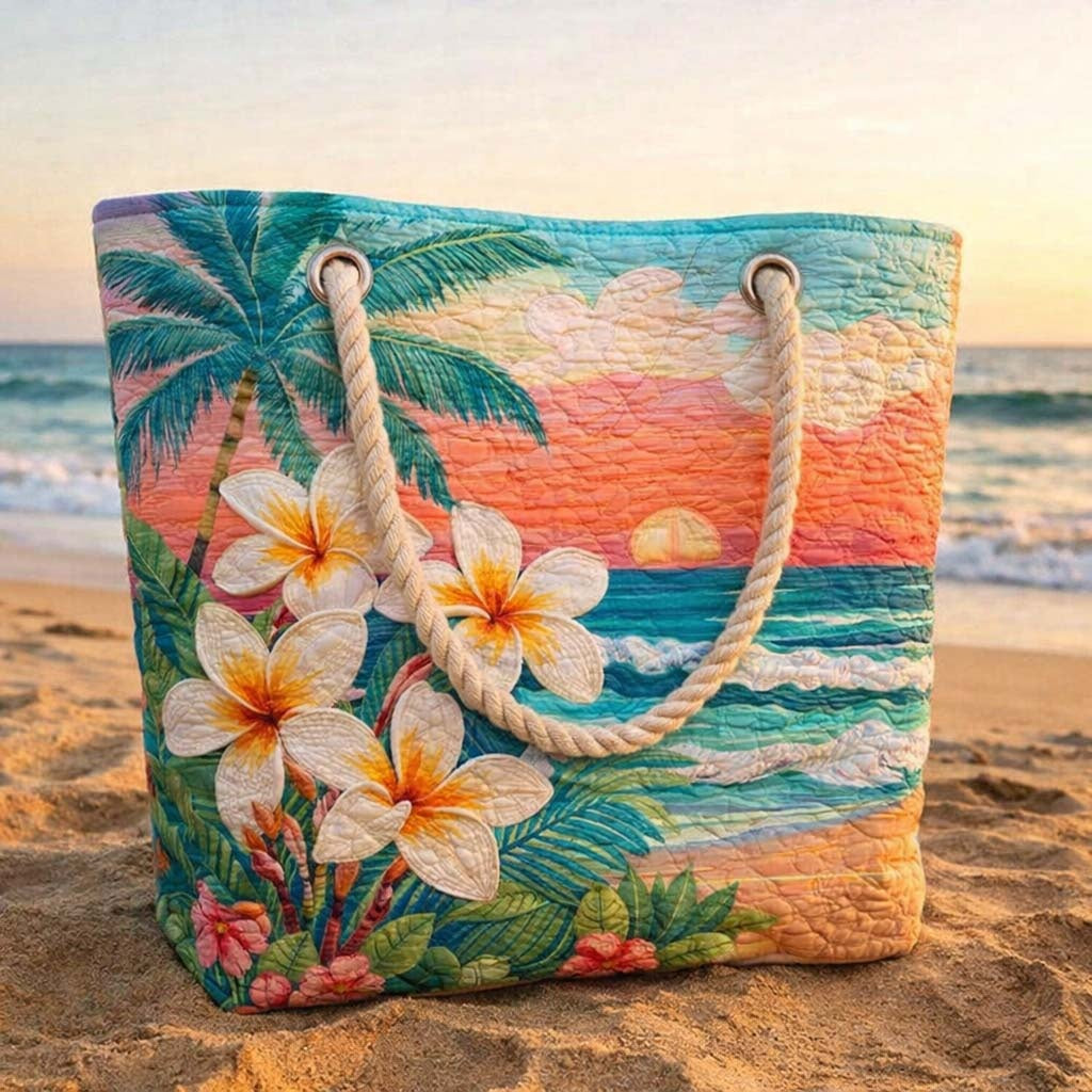 Cora™ | Bolso tote de playa artesanal con asas de cuerda