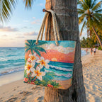 Cora™ | Bolso tote de playa artesanal con asas de cuerda