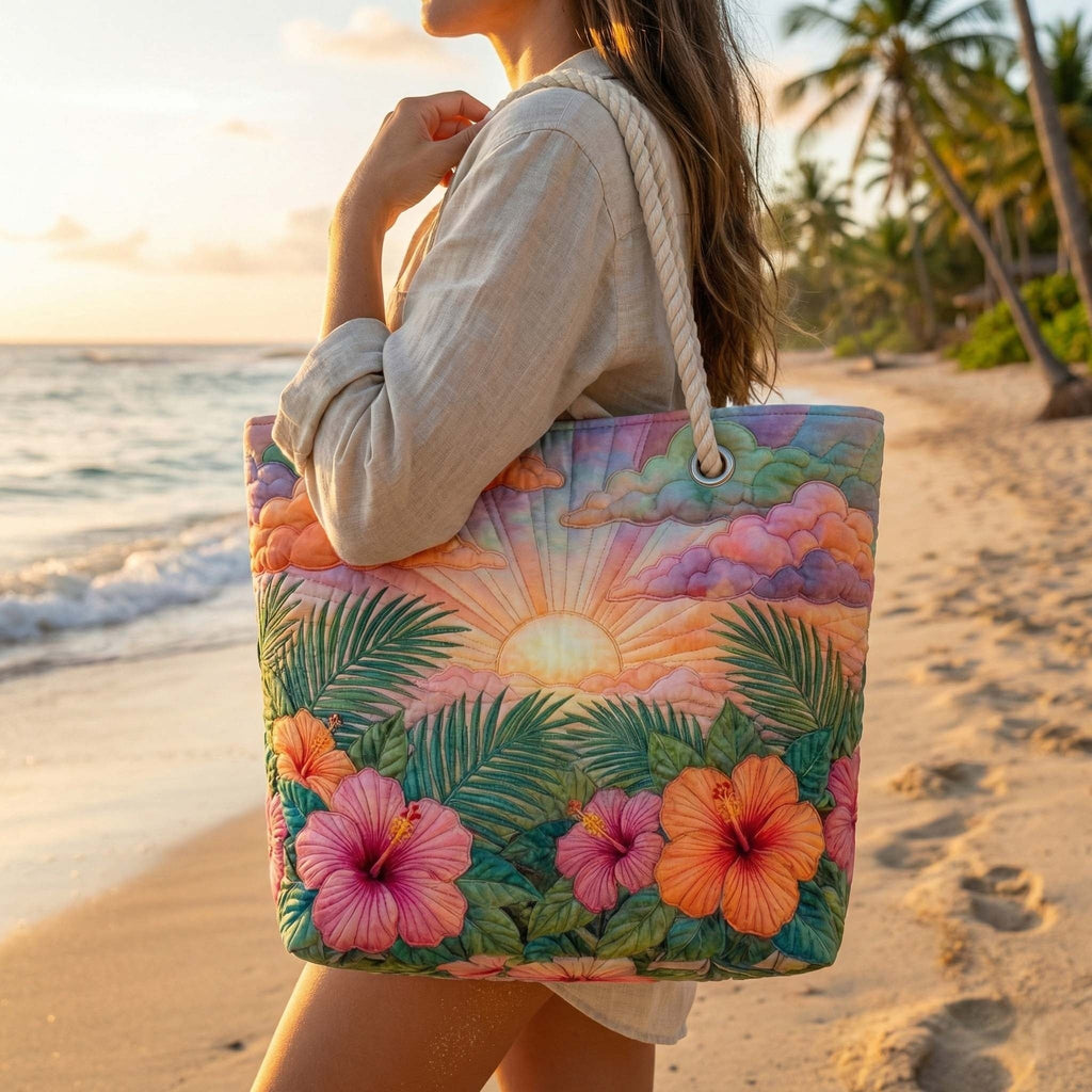 Cora™ | Bolso tote de playa artesanal con asas de cuerda