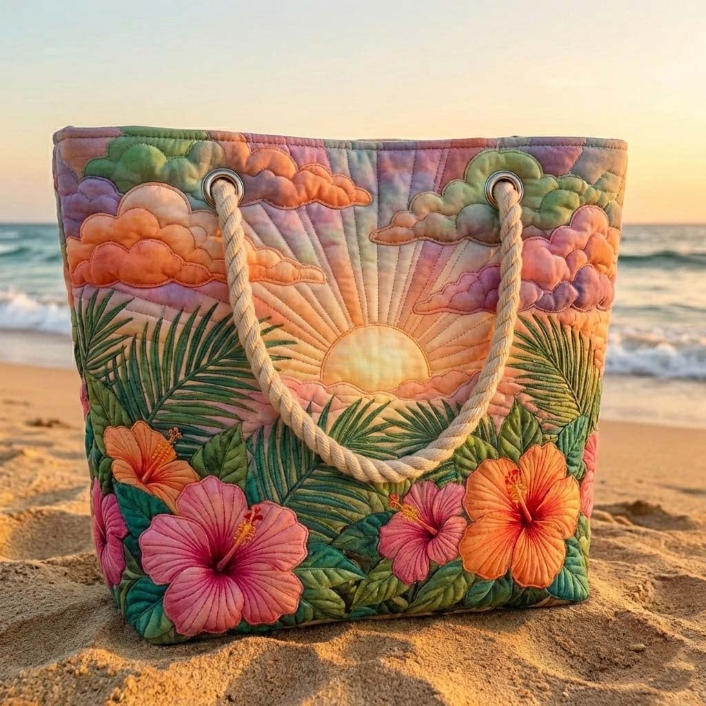 Cora™ | Bolso tote de playa artesanal con asas de cuerda