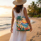 Cora™ | Bolso tote de playa artesanal con asas de cuerda