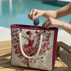 Cora™ | Bolso tote de playa artesanal con asas de cuerda