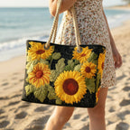 Cora™ | Bolso tote de playa artesanal con asas de cuerda
