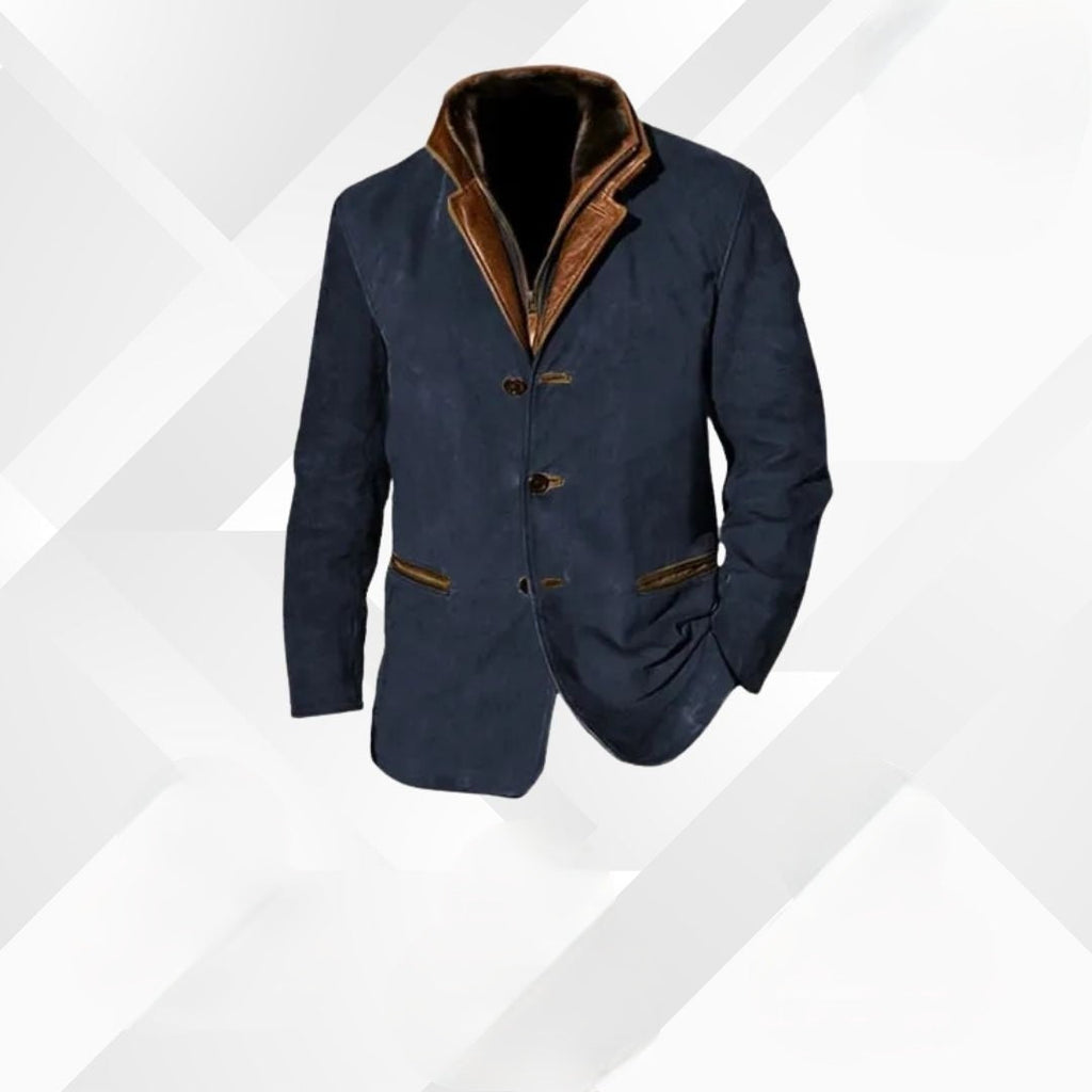 Elijah™ | Chaqueta de ante con detalles de piel