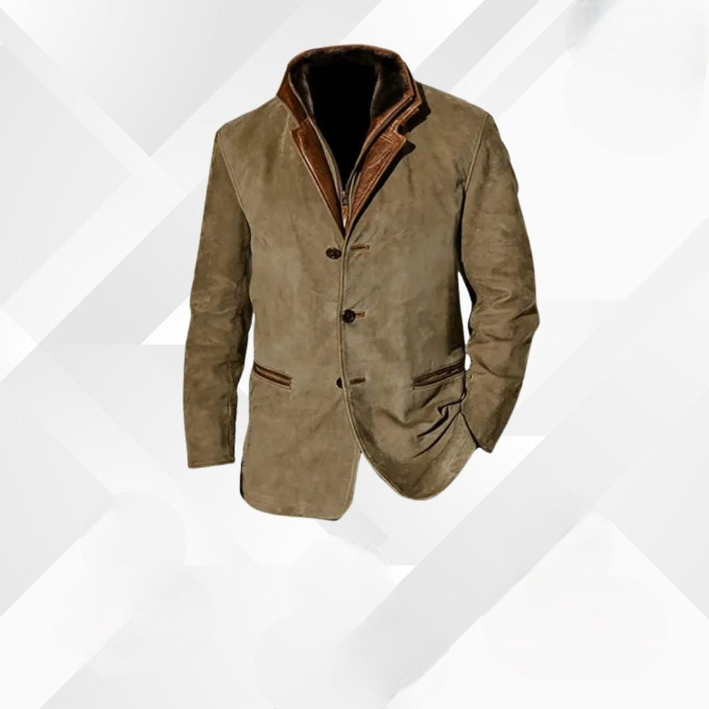 Elijah™ | Chaqueta de ante con detalles de piel