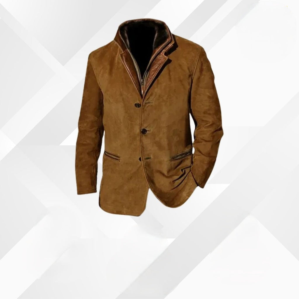 Elijah™ | Chaqueta de ante con detalles de piel