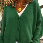 Ellie™ | Jersey de punto fino con escote en V y botones