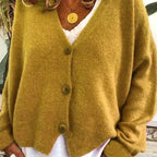 Ellie™ | Jersey de punto fino con escote en V y botones