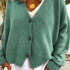 Ellie™ | Jersey de punto fino con escote en V y botones
