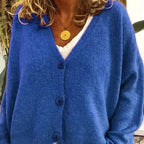 Ellie™ | Jersey de punto fino con escote en V y botones