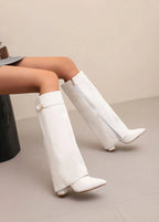 Natalia™ | Botas altas de ante hasta el muslo con hebilla
