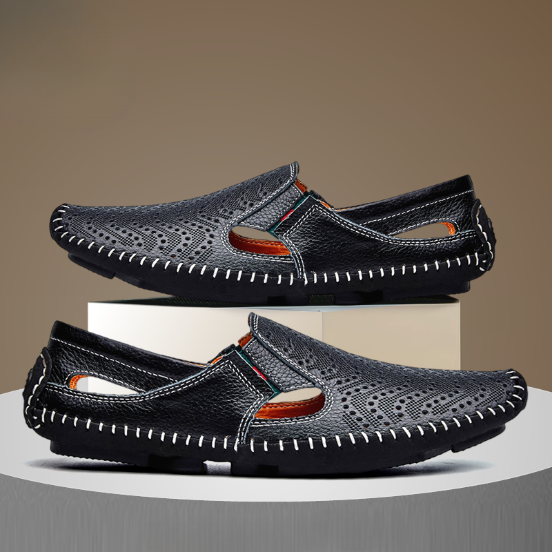 Felix™ | Mocasines de piel perforada sin cordones