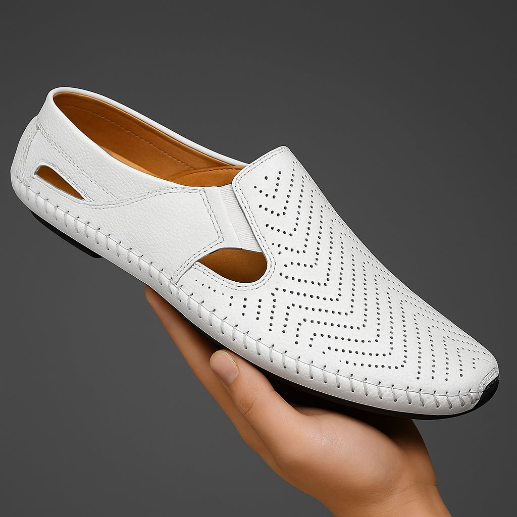 Felix™ | Mocasines de piel perforada sin cordones