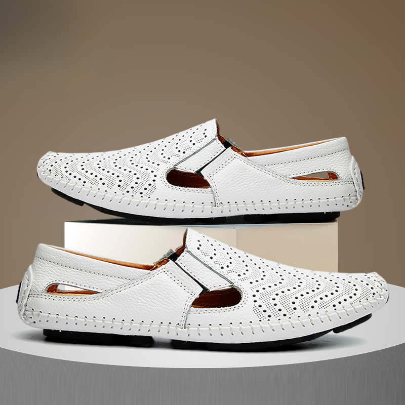 Felix™ | Mocasines de piel perforada sin cordones