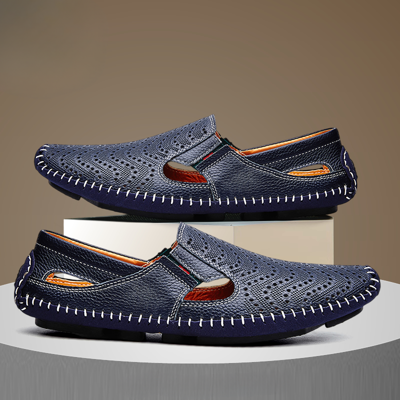 Felix™ | Mocasines de piel perforada sin cordones