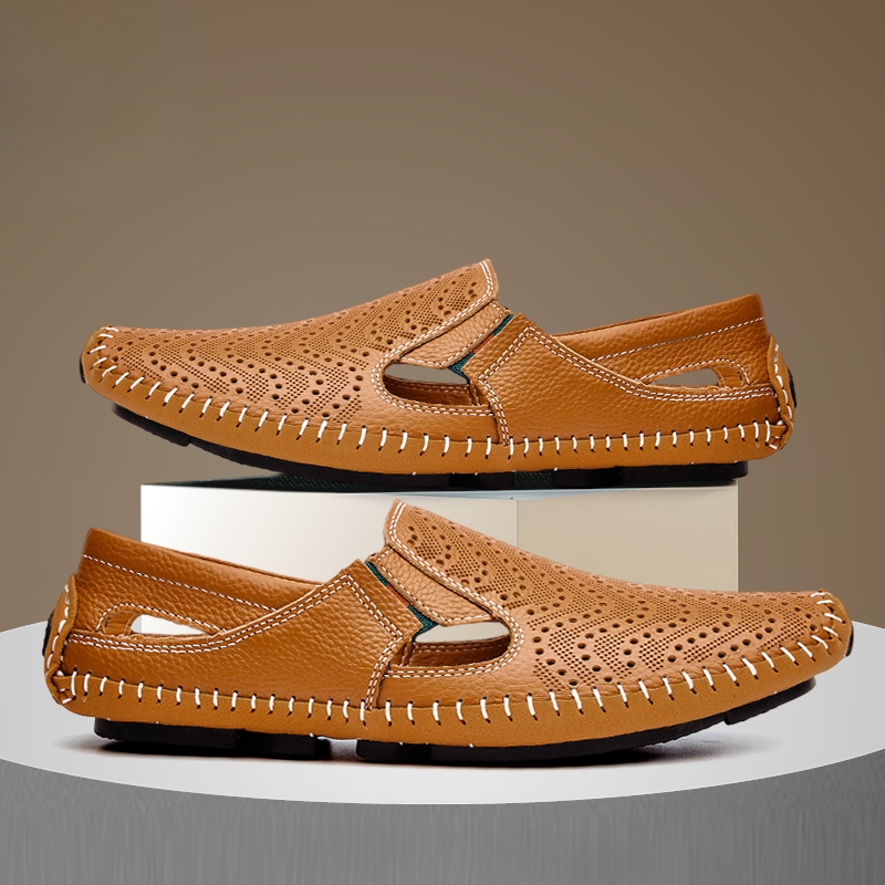 Felix™ | Mocasines de piel perforada sin cordones