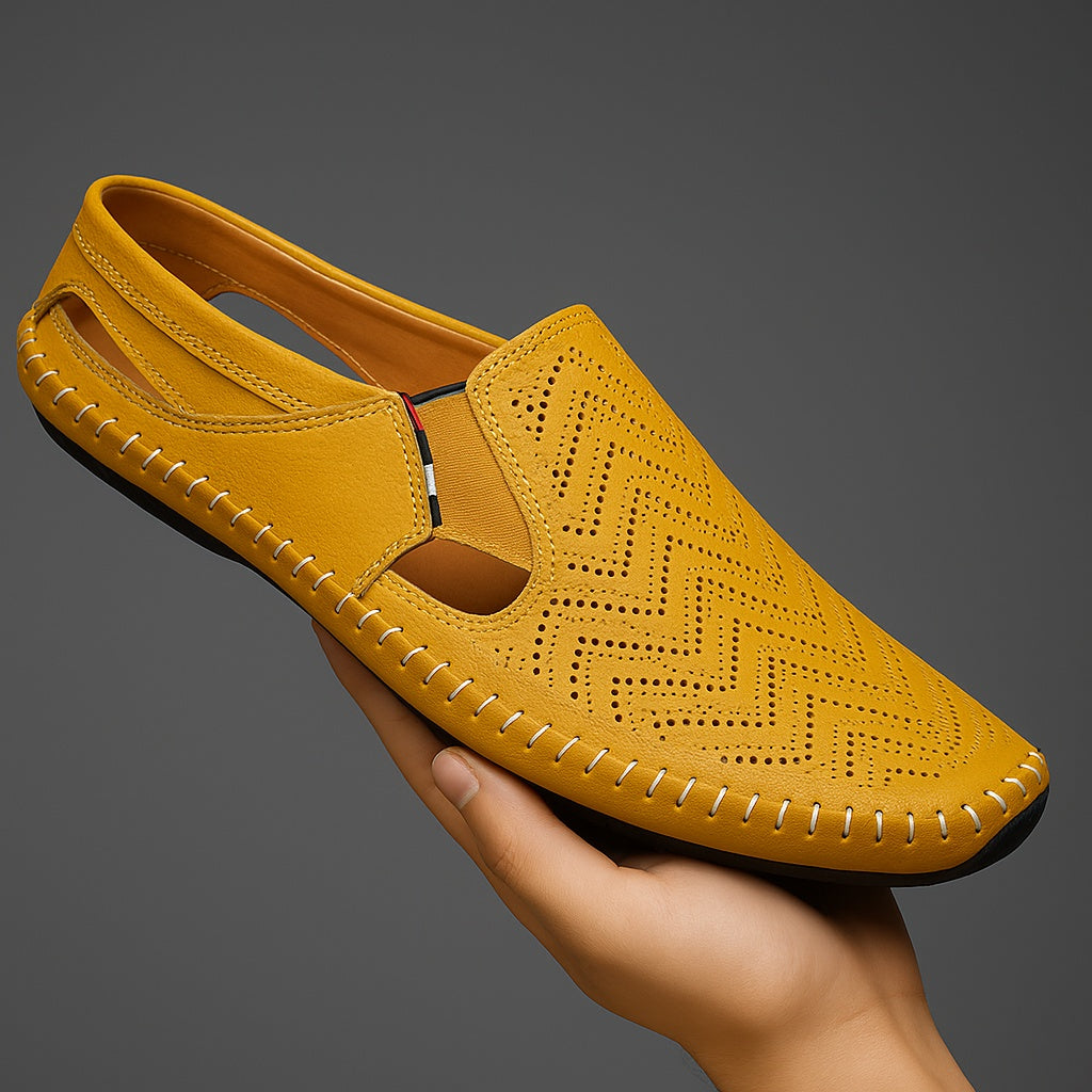 Felix™ | Mocasines de piel perforada sin cordones