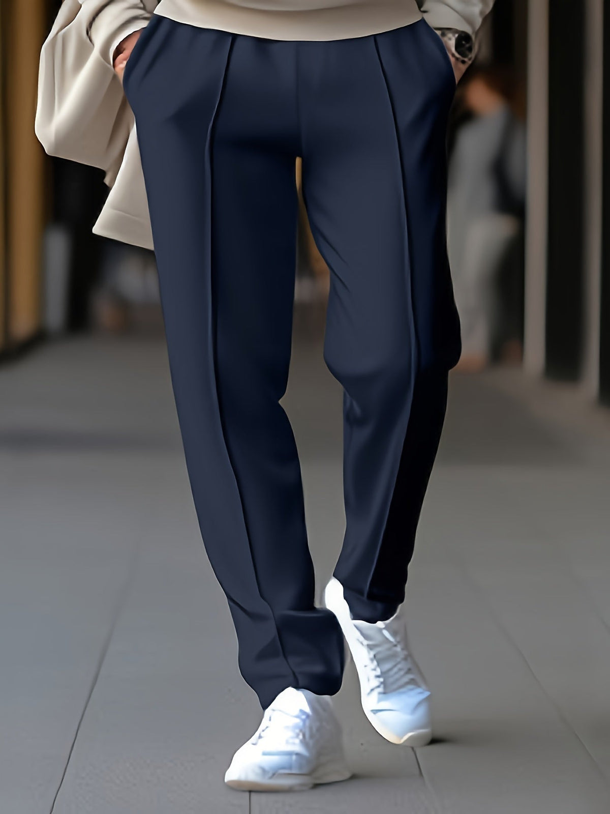 Oliver™ | Pantalón chino con pinzas slim fit elástico