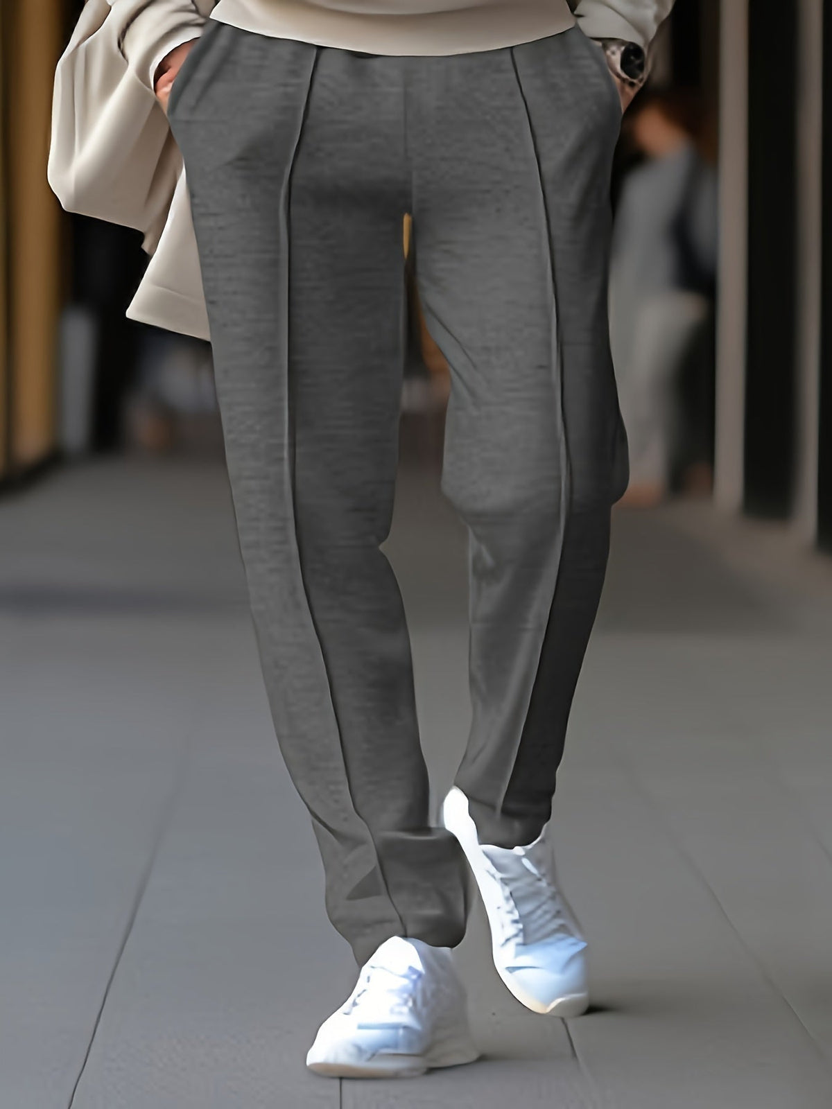 Oliver™ | Pantalón chino con pinzas slim fit elástico