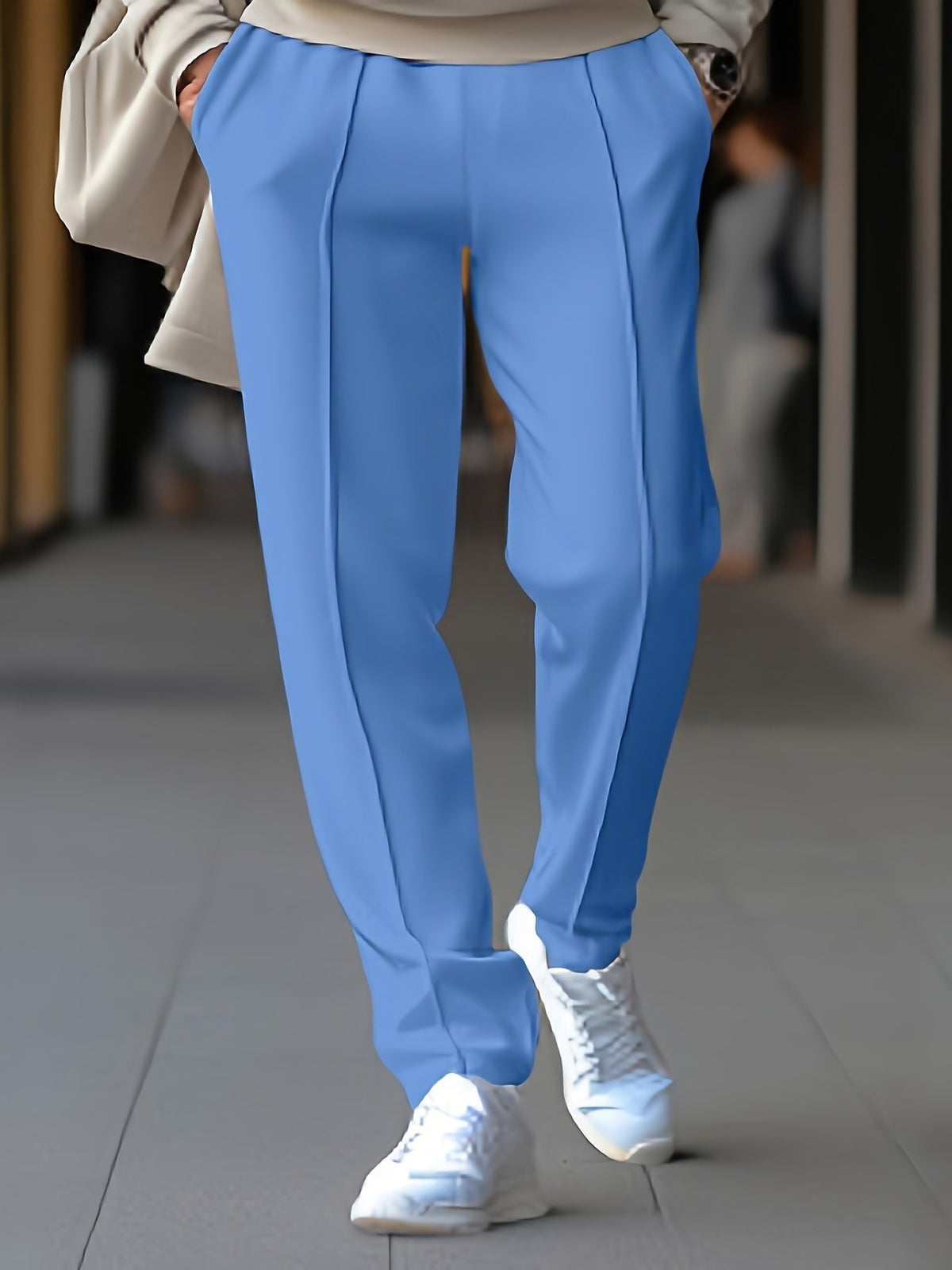 Oliver™ | Pantalón chino con pinzas slim fit elástico