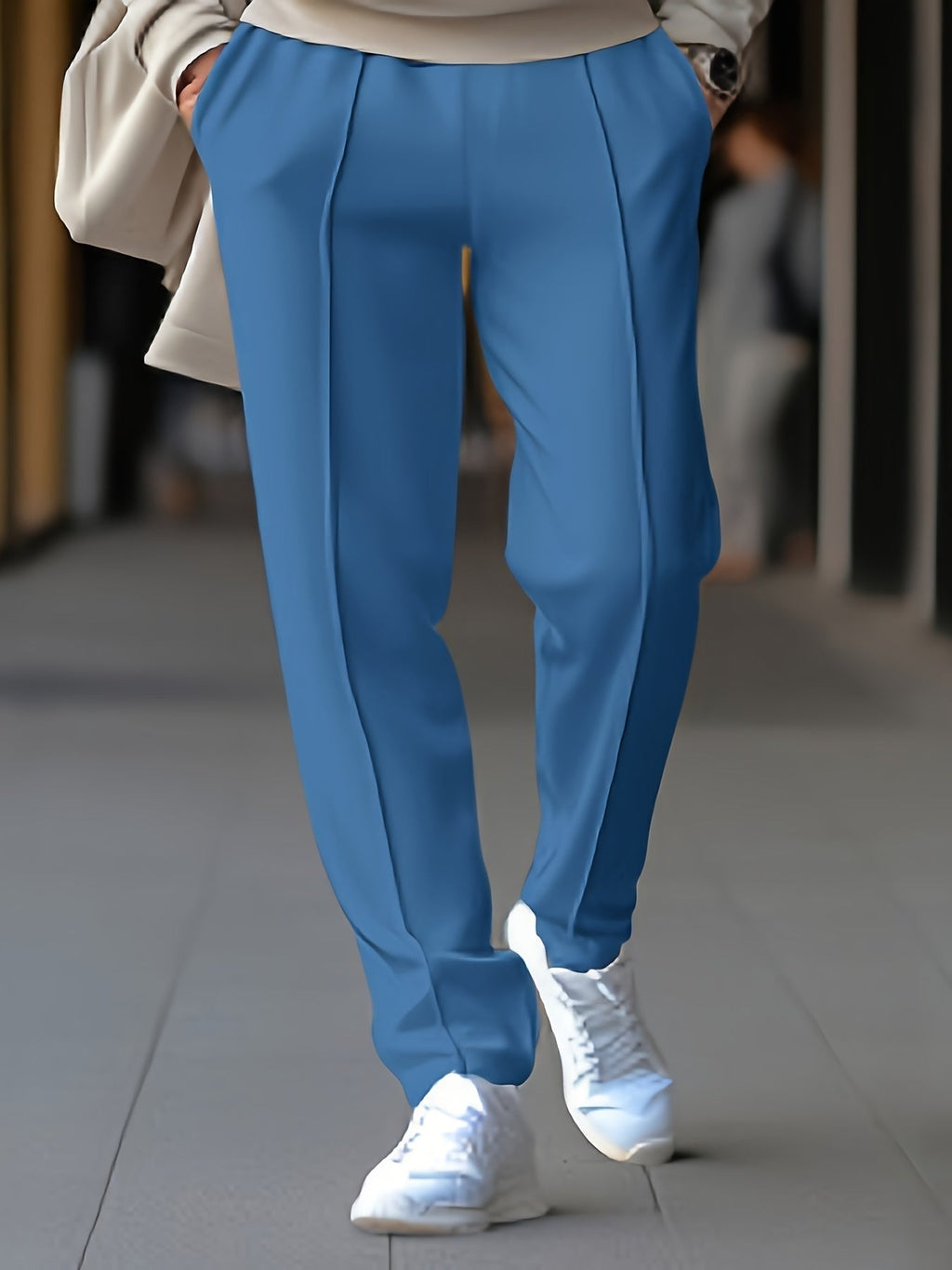 Oliver™ | Pantalón chino con pinzas slim fit elástico