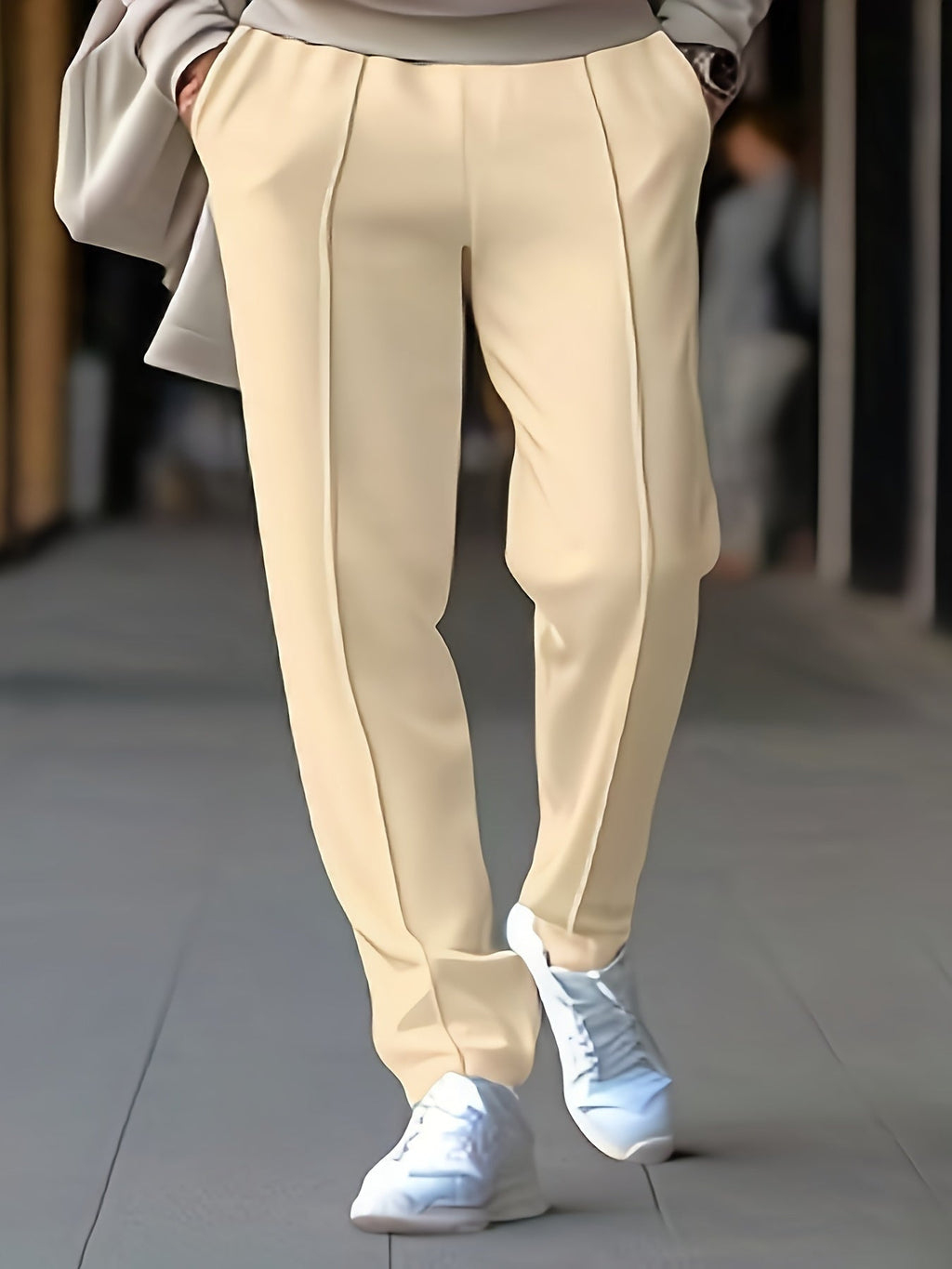 Oliver™ | Pantalón chino con pinzas slim fit elástico