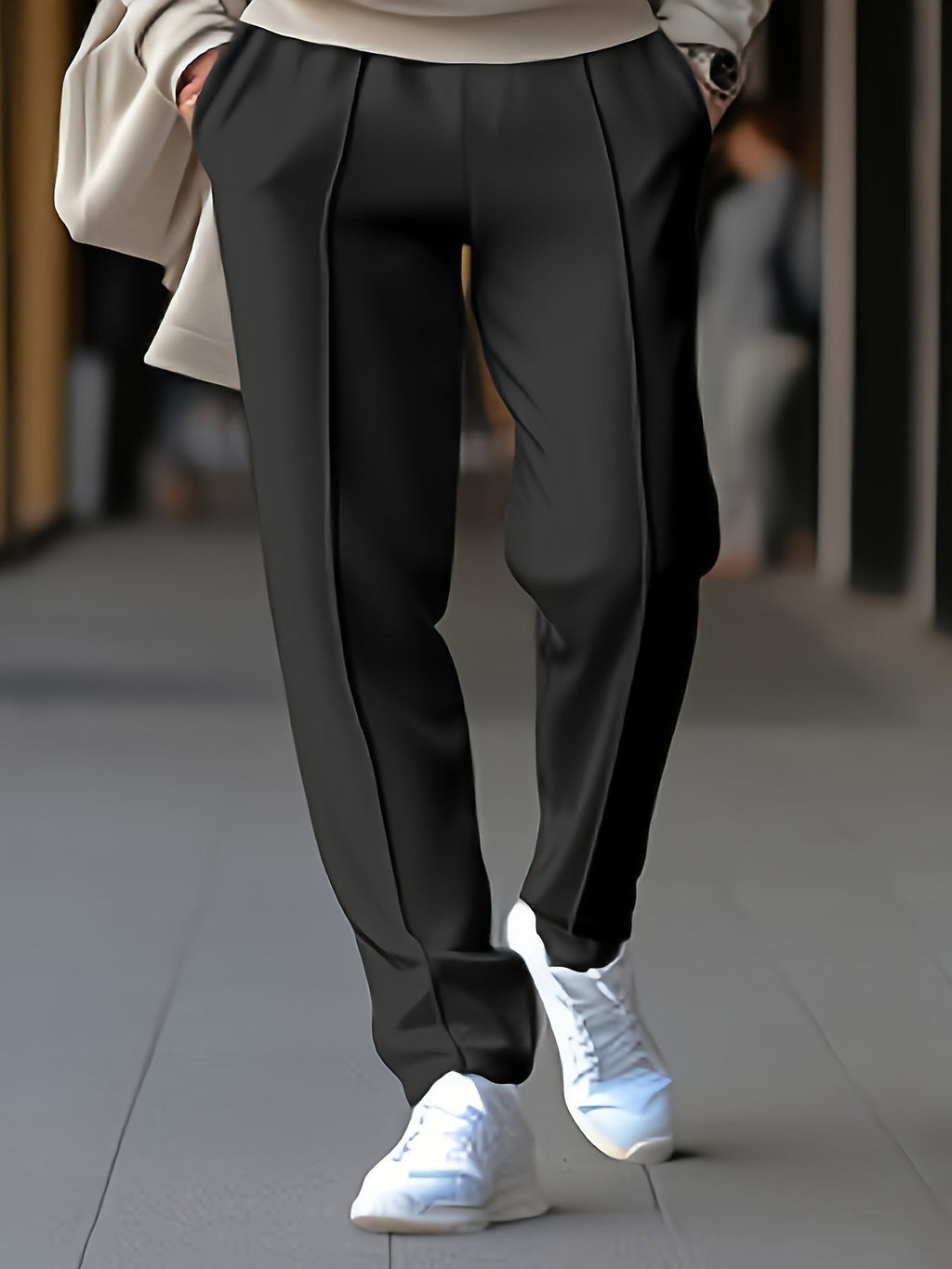 Oliver™ | Pantalón chino con pinzas slim fit elástico