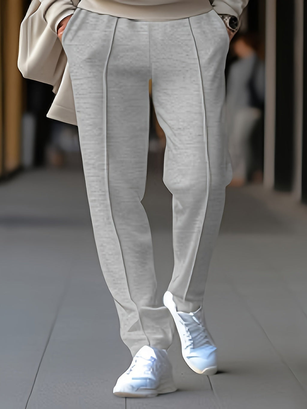 Oliver™ | Pantalón chino con pinzas slim fit elástico