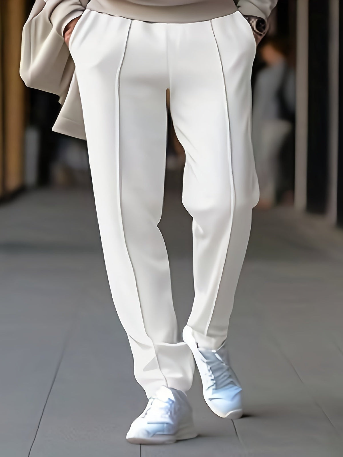 Oliver™ | Pantalón chino con pinzas slim fit elástico