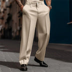 Connor™ | Pantalón de vestir con pinzas, pierna ancha y tiro alto