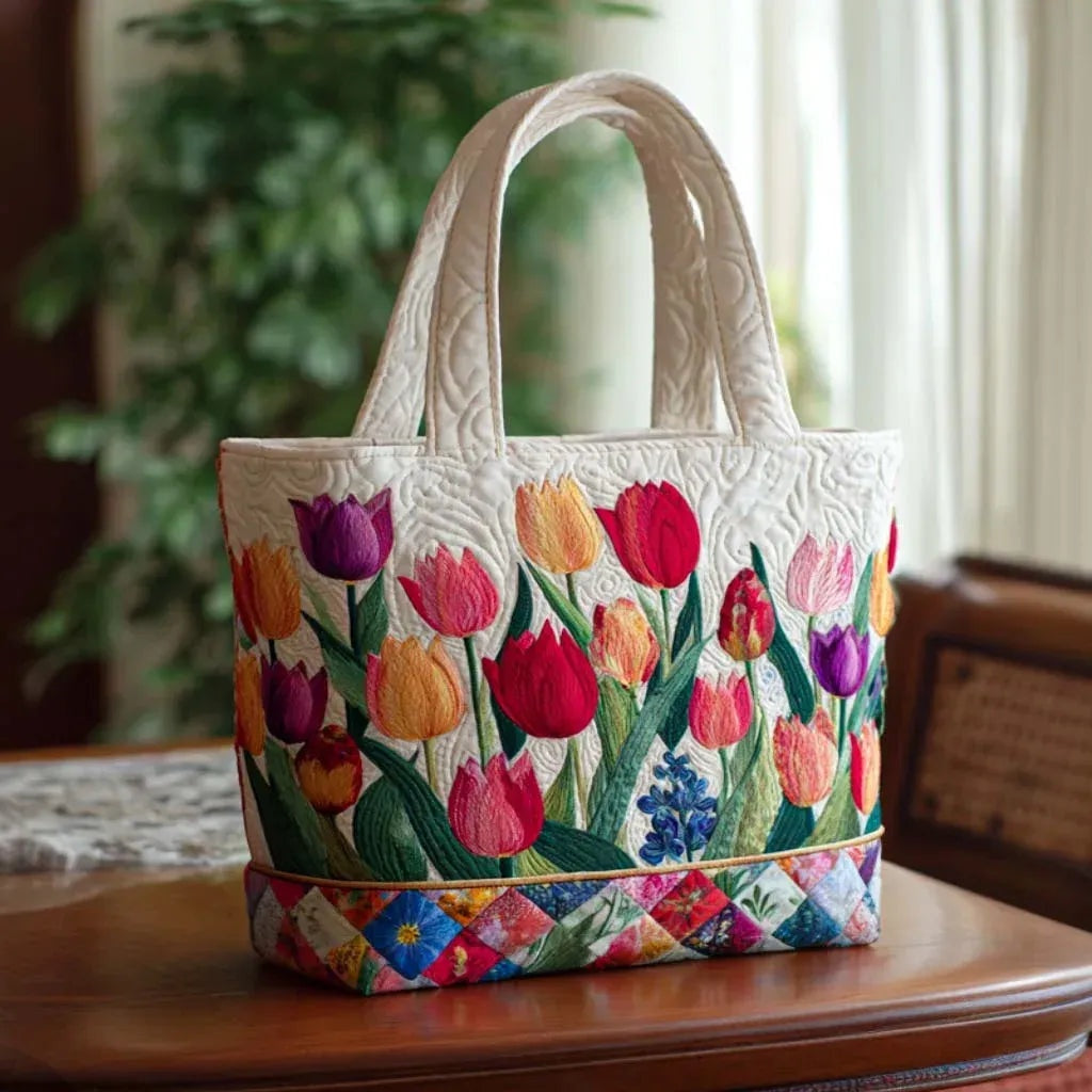 Willow™ | Bolso tote acolchado artesanal con estampado único