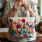 Willow™ | Bolso tote acolchado artesanal con estampado único