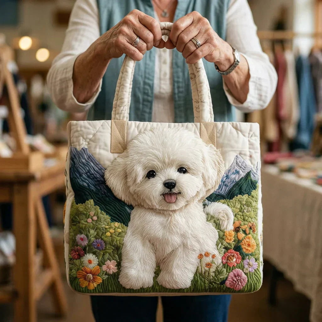 Willow™ | Bolso tote acolchado artesanal con estampado único