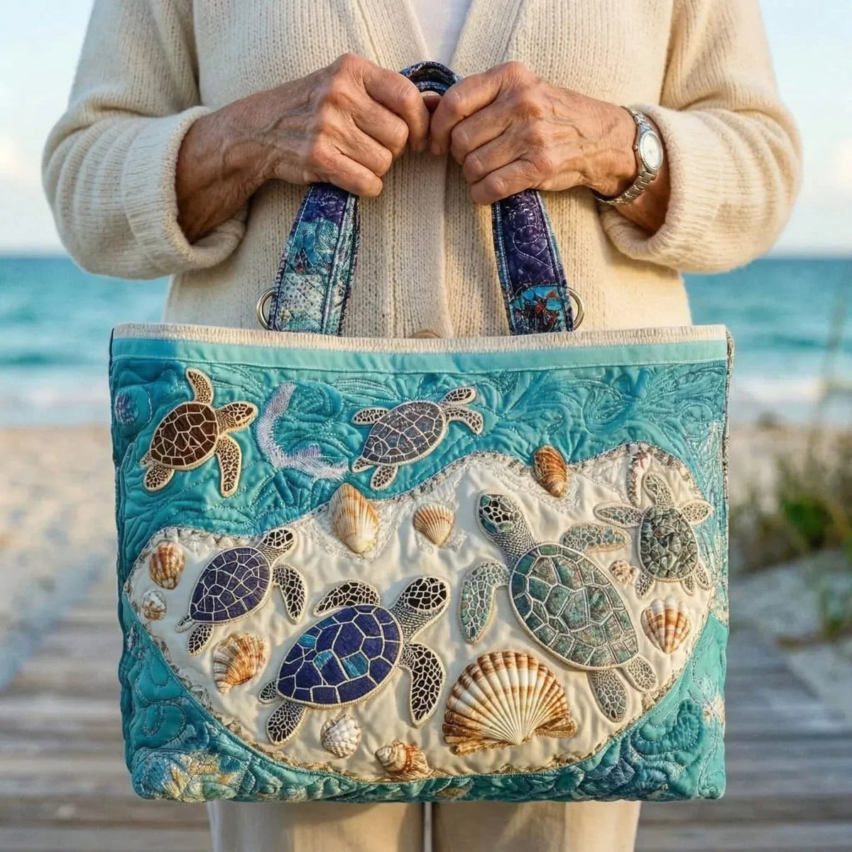 Willow™ | Bolso tote acolchado artesanal con estampado único