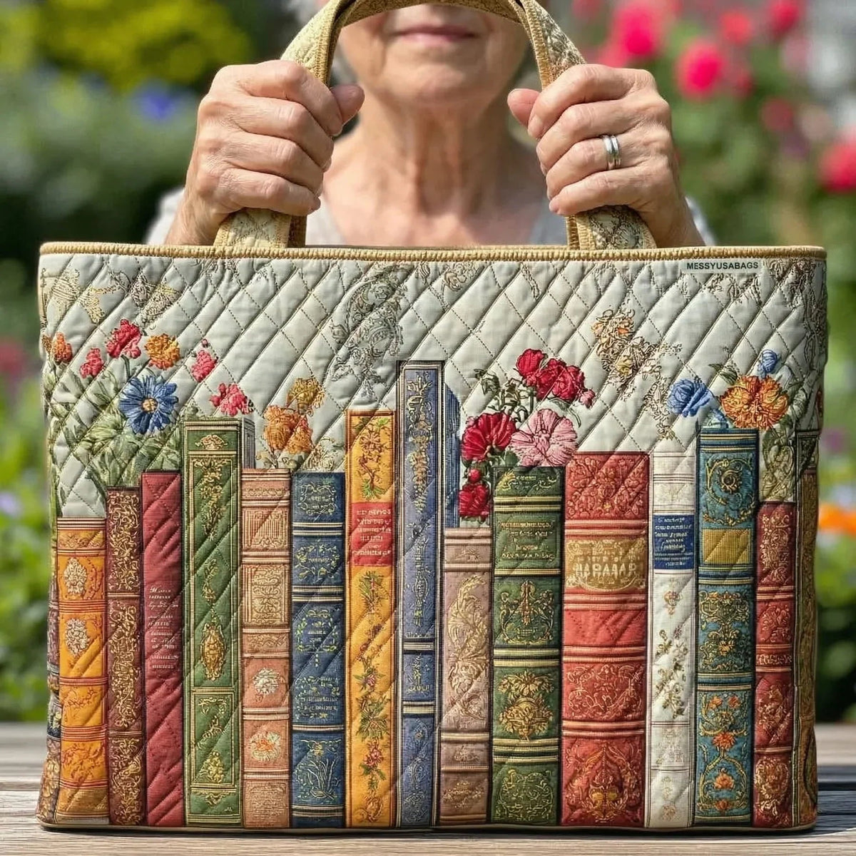 Willow™ | Bolso tote acolchado artesanal con estampado único