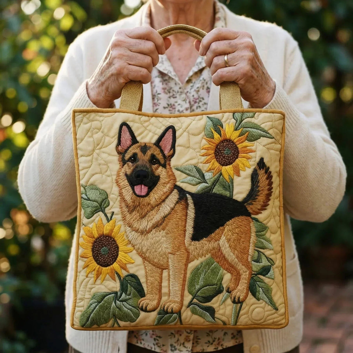 Willow™ | Bolso tote acolchado artesanal con estampado único