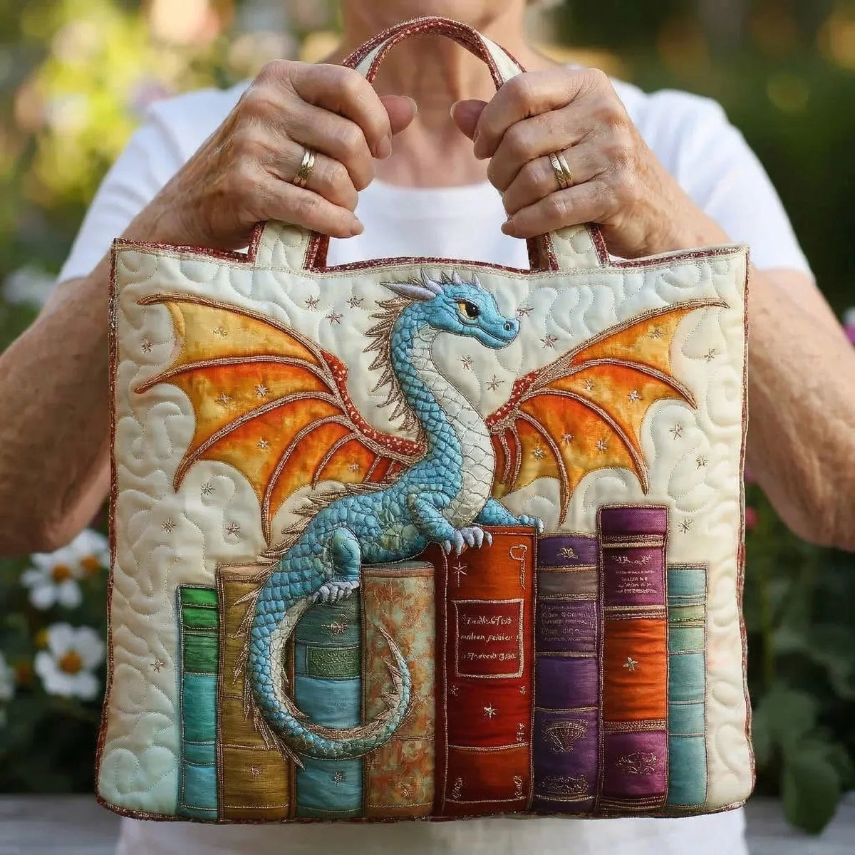Willow™ | Bolso tote acolchado artesanal con estampado único